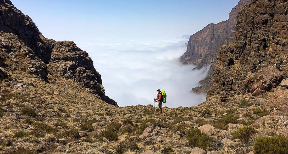 hiker-at-the-top-of-the-drakensberg
